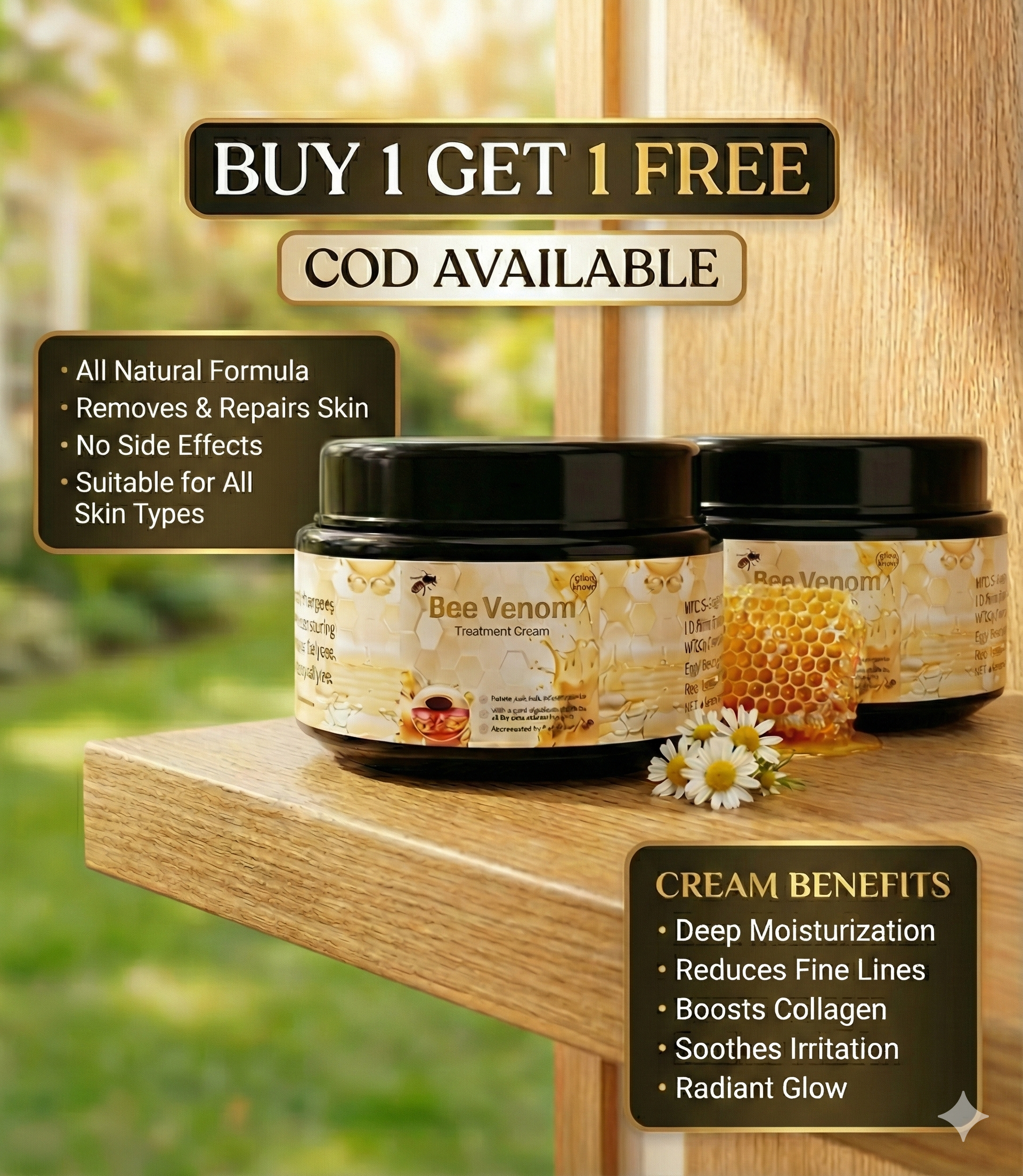 Premium  Skin Treatment Cream - For Radiant & Flawless Skin" "Natural Formula.(BUY1 GET 1 FREE)