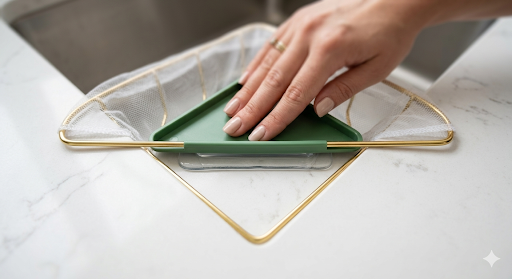 Premium Kitchen Sink Filter Rack with Sink Filter Mesh Bags (50 Pcs)