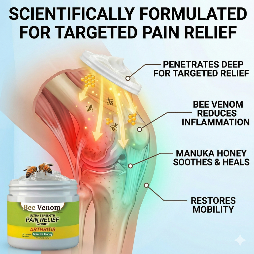 Advanced Bee Venom Joint & Bone Therapy Cream - 100g (Pack of 2)🔥