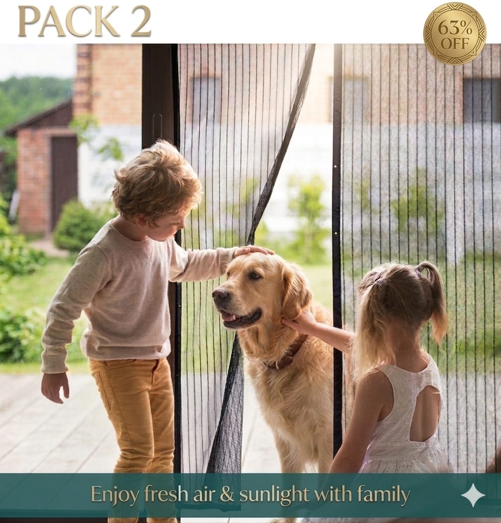 Lobby Arbus™ Premium Magnetic Mosquito Net – Pack of 2 (Double Door Combo)