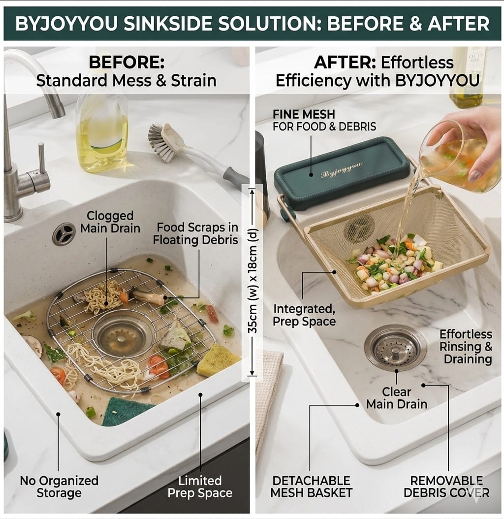 Premium Kitchen Sink Filter Rack with Sink Filter Mesh Bags (50 Pcs)