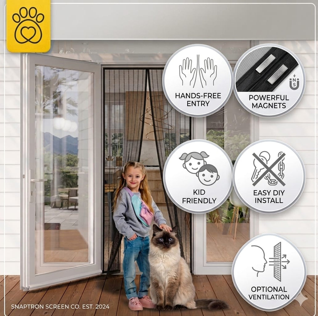 Lobby Arbus™ Premium Magnetic Mosquito Net – Pack of 2 (Double Door Combo)