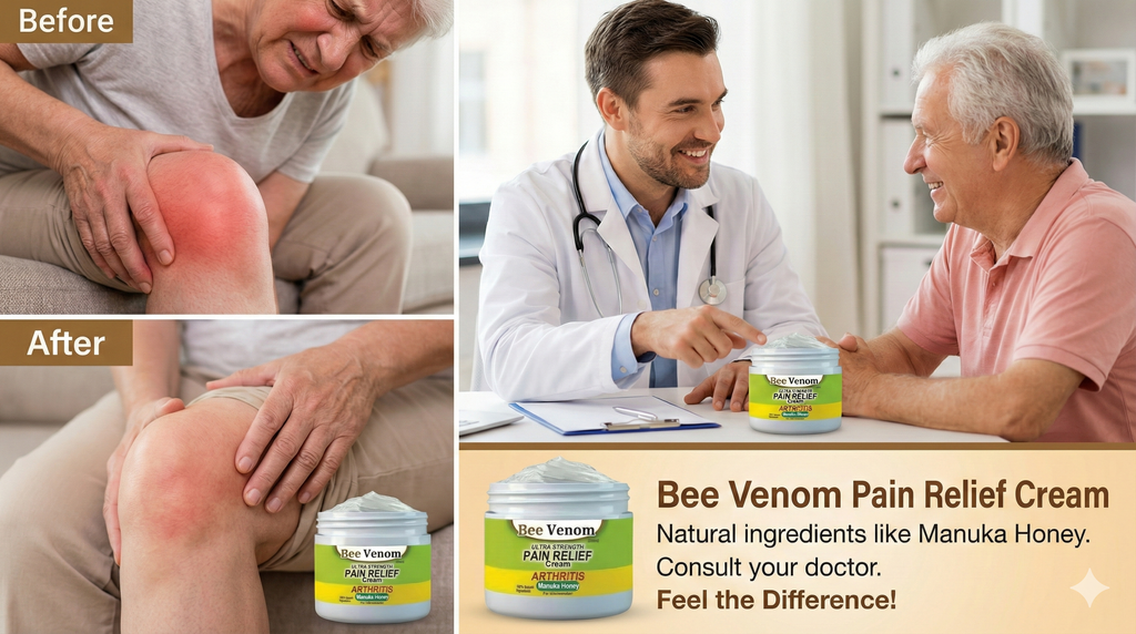 Advanced Bee Venom Joint & Bone Therapy Cream - 100g (Pack of 2)🔥