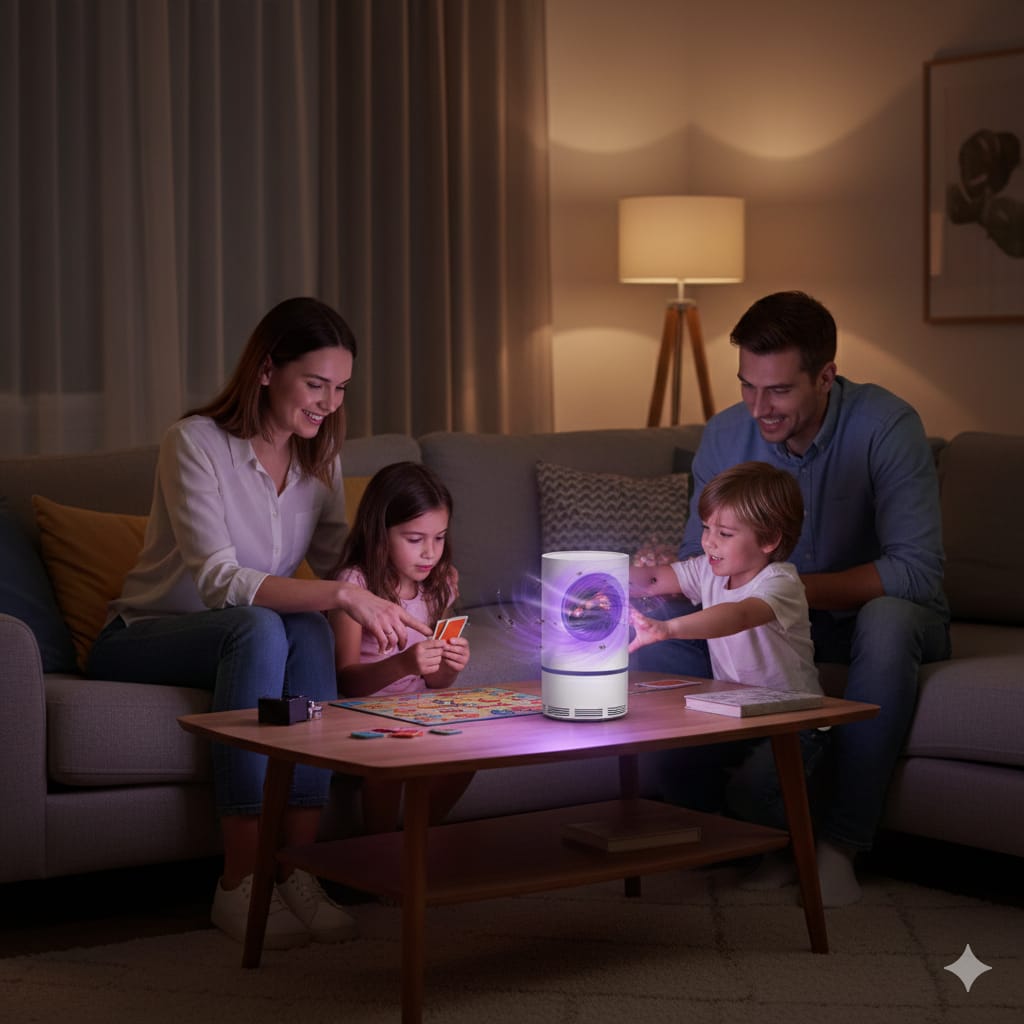 AuraShield™ 360° UV Mosquito Killer Lamp (Chemical-Free & Silent)