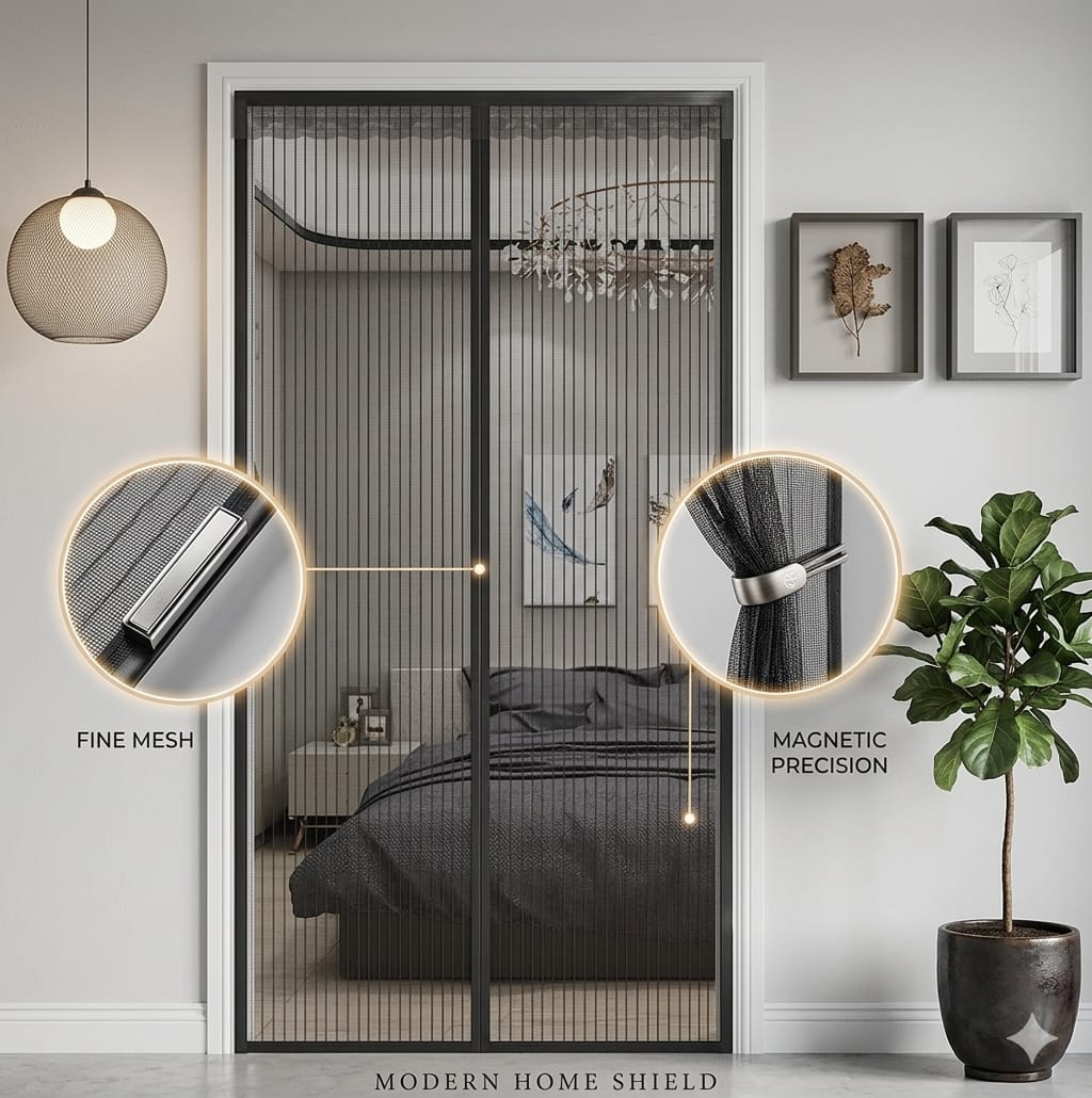 Lobby Arbus™ Premium Magnetic Mosquito Net – Pack of 2 (Double Door Combo)