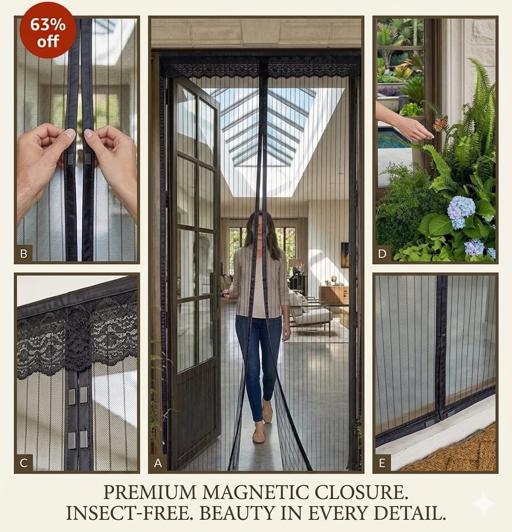 Lobby Arbus™ Premium Magnetic Mosquito Net – Pack of 2 (Double Door Combo)