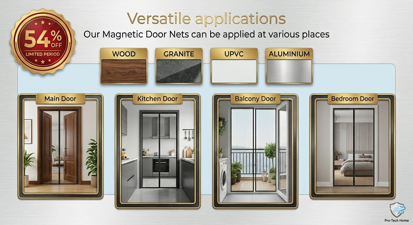 Lobby Arbus™ Premium Heavy-Duty Magnetic Mosquito Net Door | Keeps Bugs Out & Lets Fresh Air In 🌬️
