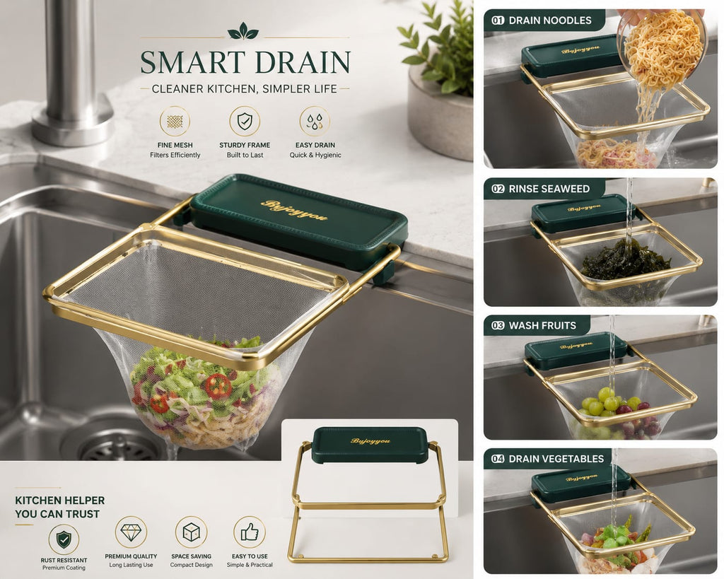 Premium Kitchen Sink Filter Rack with Sink Filter Mesh Bags (100 Pcs)