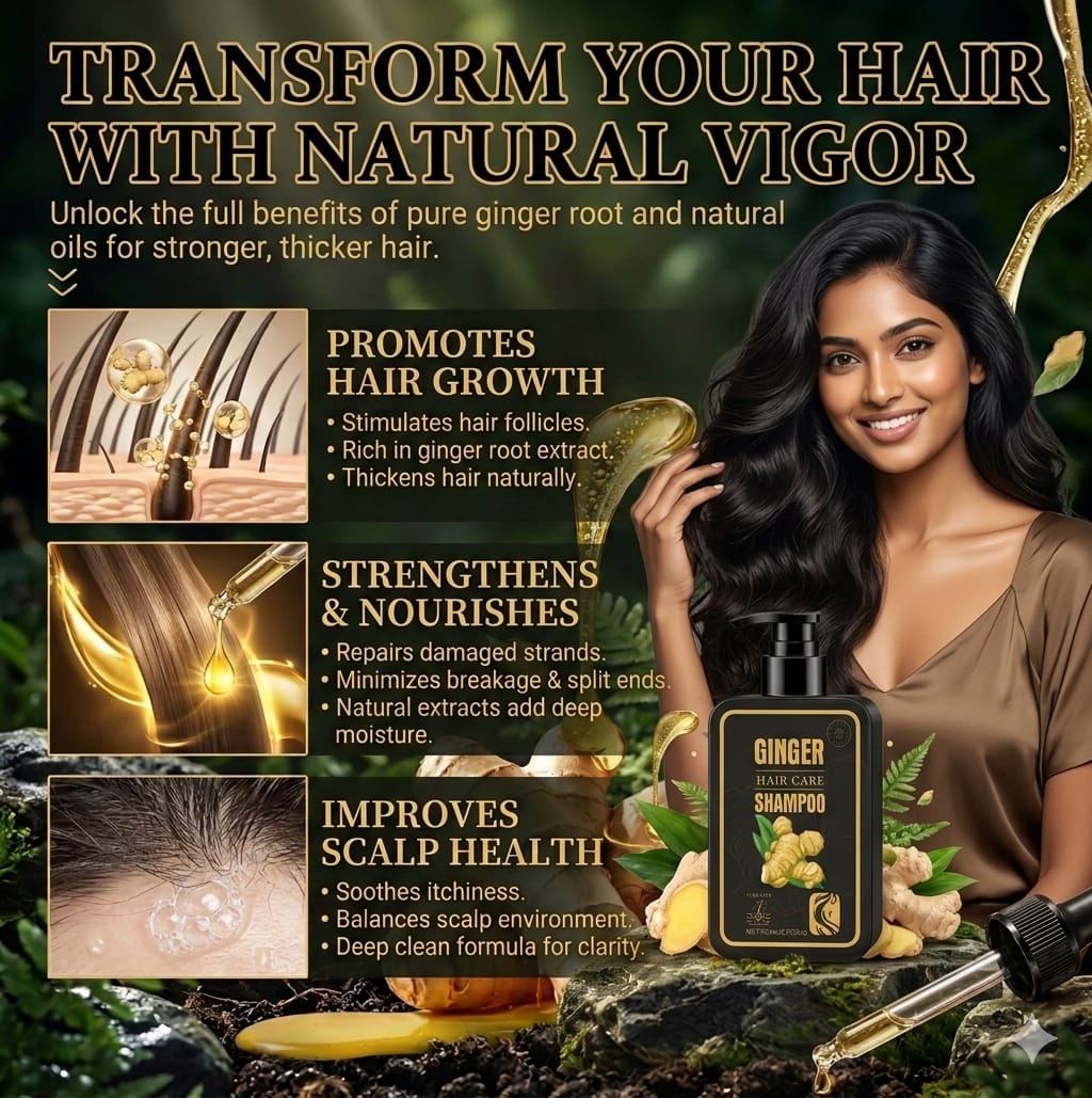 Premium Ginger Extract Shampoo - Deep Nourishment & Hair Repair BUY 1 GET 1 FREE