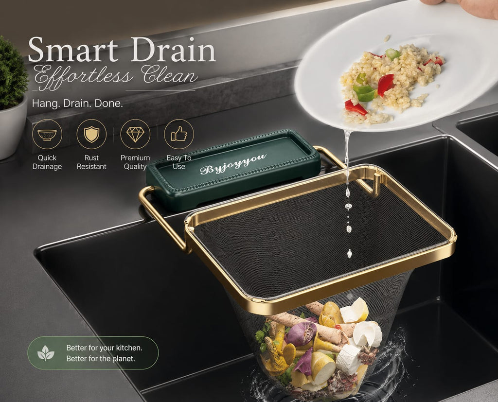 Premium Kitchen Sink Filter Rack with Sink Filter Mesh Bags (50 Pcs)