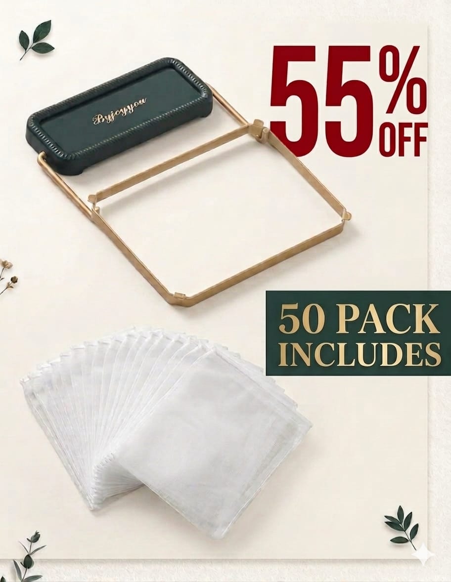 Premium Kitchen Sink Filter Rack with Sink Filter Mesh Bags (50 Pcs)