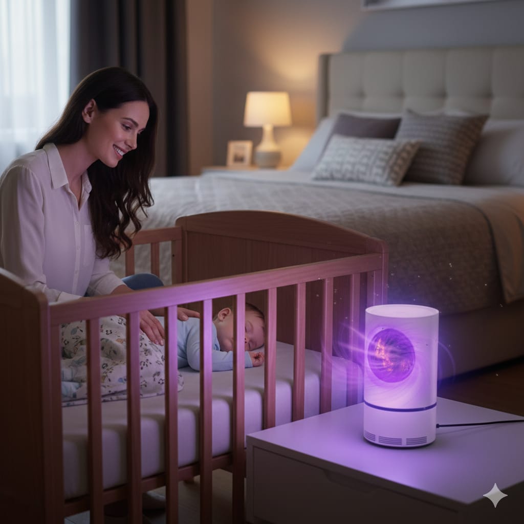 AuraShield™ 360° UV Mosquito Killer Lamp (Chemical-Free & Silent)